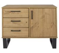 Tensas Industrial Style Oak Effect 90cm Small Sideboard