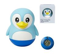 TensCare Digi Penguin Digital Baby Bath Thermometer - Floating Penguin Water Temperature Gauge, Digital LCD & Red LED Hot Alert, BPA-Free Silicone Toy, Long Battery, Newborn & Toddler Bath Toy