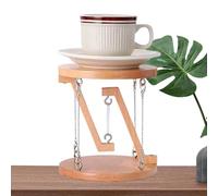 Tensegrity Model - Beech, Floating Style Chair Table Display, Wooden Structural Ornament | Anti Physics Building Toy With Balanced Design, Educational Gift For Home Office Desk