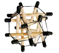 Tensegrity Spine Model 4.72 Inch with Pelvis, Anatomical Fascial Tension Teaching Aid, Spine Demonstration Model for Chiropractic Physiology Study, Beige(24cm)
