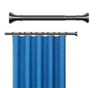 Tension Curtain Rod for Windows 40-500cm, Adjustable Expandable Spliced Curtain Pole No Drilling, Curtain Rail for Bedroom Doorway Closet Door(Black,160-250CM)