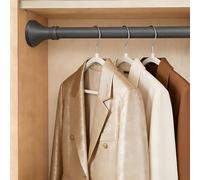 Tension Curtain Rod Heavy Duty Adjustable No Drilling Non-Slip Shower Curtain Rod Never Rust Spring Rod 40-500 cm Never Collapse Multi-Purpose for Shower Doorway Bedroom(Gray,4.1-5.0m)