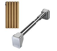 Tension Curtain Rod No Drill Adjustable Φ33mm Non-Slip Telescopic Shower Rod for Bathroom Closet Window Room Divider (Stainless Steel 210-300cm)
