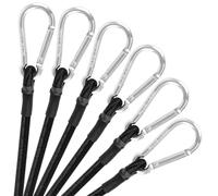 Tension Elastic Strap with Carabiner, Expander with Carabiner Hook, Extra Strong Rubber Tensioner for Awnings, Tarps, Garden, Bicycle, Car, Load (6 Pieces (2 x 60 cm + 2 x 80 cm + 2 x 100