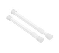 Tension Rod, 2PCS Net Curtain Rod, 40-70cm Small Tension Rod for Curtains, No Drill Curtain Pole Extendable White Small for Kitchen, Windows, DIY Projects