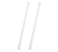 Tension Rod, 2Pcs Tension Rods, Net Curtain Rods Extendable, 30-50cm Extendable Hanging Bar,Tension Cupboard Rods, Spring Loaded Tension Rod for Closet Cupboard Wardrobe Bookshelf (White)