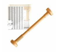 Tension Rod Adjustable Tension Curtain Rod Shower Curtain Rod No Drilling Spring Tension Curtain Rod Expandable Cupboard Bars for Window Closet Kitchen Non-Slip Never Rust(Yellow,110-200cm)