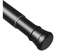 Tension Rod for Curtains No Drill Curtain Pole Extendable Curtain Poles Tension Rod for Windows,Shower,(Black,73-145cm/1pc)