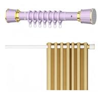 Tension Rod Without Drilling 40 500cm Adjustable Shower Curtain Rod Stainless Steel Extendable Curtain Pole Ø3m for Bathroom & Closet (Purple 210 300cm)