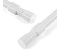 Tension Rods for Curtains Extendable Shower Curtain Pole 61-105cm Adjustable Net Curtain Rod Telescopic Curtain Rods No Drilling Shower Rails for Window Bathroom Wardrobe, White