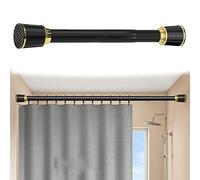 Tension Rods No Drilling 410-500cm,Adjustable Closet Rod,Curtain Divider Stand 210-300cm,Curtain Rod Rust-Resistant Non-Slip For Space Partition (Color : Black, Size : 410-500cm)