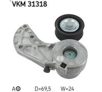 Tensioner Lever, V-ribbed bel SKF VKM 31318 for AUDI Q7 (4LB) 3.6 2006-2010
