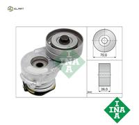 Aux Belt Tensioner fits VAUXHALL MERIVA A 1.7D 03 to 10 Y17DT Drive V-Ribbed INA
