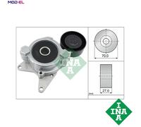 INA Aux Belt Tensioner 534 0174 10 - V-ribbed belt - Fits Toyota Avensis 2.0D 06-18 1AD-FTV
