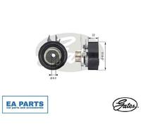 Tensioner Pulley, timing belt for SEAT VW GATES T43061