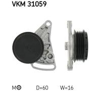TENSIONER PULLEY, V-RIBBED BELT FOR AUDI 100 C4 AVANT A4 A6 SKF VKM 31059