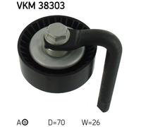 TENSIONER PULLEY, V-RIBBED BELT FOR BMW E46 SKF VKM 38303