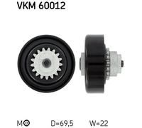 TENSIONER PULLEY, V-RIBBED BELT FOR CHEVROLET AVEO BEAT SPARK SKF VKM 60012