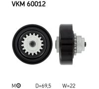 TENSIONER PULLEY, V-RIBBED BELT FOR CHEVROLET AVEO BEAT SPARK SKF VKM 60012