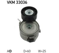 Tensioner Pulley, v-ribbed belt for CITROËN BERLINGO C4 SKF VKM 33036