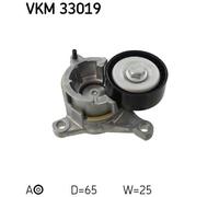 Tensioner Pulley, v-ribbed belt for CITROËN C4 C5 C8 DISPATCH SKF VKM 33019