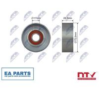 Tensioner Pulley, V-ribbed belt for MAZDA 2 3 NTY RRK-MZ-002