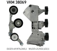 TENSIONER PULLEY, V-RIBBED BELT FOR MERCEDES-BENZ W168 VANEO SKF VKM 38069