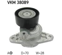 Tensioner Pulley, v-ribbed belt for MERCEDES-BENZ W220 SKF VKM 38089