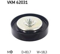 TENSIONER PULLEY, V-RIBBED BELT FOR NISSAN ALMERA MARCH NOTE SKF VKM 62031