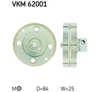 TENSIONER PULLEY, V-RIBBED BELT FOR NISSAN ALMERA PRIMERA SKF VKM 62001