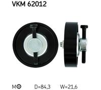 Tensioner Pulley, v-ribbed belt for NISSAN MARCH SKF VKM 62012 NEW