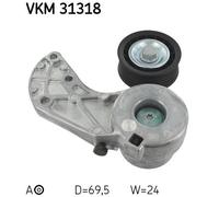 Tensioner Pulley, v-ribbed belt for PORSCHE CAYENNE SKF VKM 31318