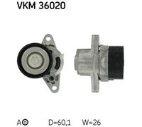 TENSIONER PULLEY, V-RIBBED BELT FOR RENAULT CLIO ESPACE KANGOO SKF VKM 36020