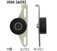 TENSIONER PULLEY, V-RIBBED BELT FOR RENAULT CLIO KANGOO LAGUNA SKF VKM 36091