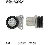 TENSIONER PULLEY, V-RIBBED BELT FOR VOLVO S80 V70 SKF VKM 34052
