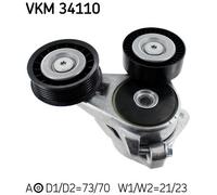 TENSIONER PULLEY, V-RIBBED BELT SKF VKM 34110