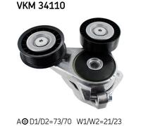TENSIONER PULLEY, V-RIBBED BELT SKF VKM 34110