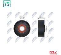 NTY RNK-BM-035 Tensioner Pulley, V-belt