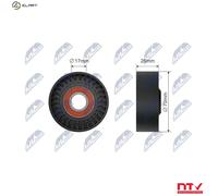 NTY RNK-BM-035 Tensioner Pulley, V-belt