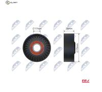 NTY RNK-BM-035 Tensioner Pulley, V-belt