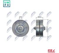 NTY RNK-BM-037 Tensioner Pulley, V-belt