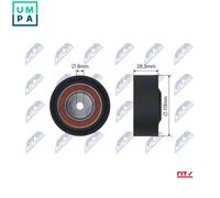 NTY RNK-BM-023 Tensioner pulley