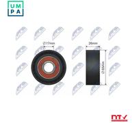 NTY RNK-BM-024 Tensioner pulley