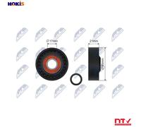 TENSIONER PULLEY VRIBBED BELT RNK-FR-054 FOR FORD VOLVO V50 C30 V40/Cross C70