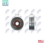 NTY RNK-KA-004 Tensioner pulley