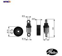 Gates Tensioner Pulley T38242 - V-Belt, Fits BMW 3/5 Series (N52/M54 2.5L/3.0L)