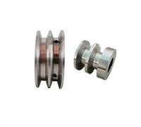 Tensioner Pulleys 1pcs Type A, Double-slot V-belt Pulley,40mm 60mm 80mm 100mm Aluminum, 10mmPU Belt(40mm,16mm)