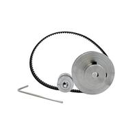 Tensioner Pulleys 60T 20Teeth Belt Width 10mm 2GT Timing Pulley Set Tensioning Wheel Bore 3~12mm Reduction 3:1GT2 Synchronous Kit(60T bore 6mm,20T bore 4mm)