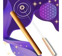 Tensor Biotensioner, Professional Eyebrow Wand Cork Handle - Radiesthesia Wand - Beech Wood Circle - Light and Sensitive - French Brand