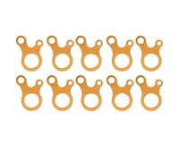 Tensor de cuerda de 3 orificios Ajustadores de apriete de Cable Guy Line para acampar Senderismo Mochilero Actividad al aire Aleación de aluminio liviano Paquete de 10 (Gold)